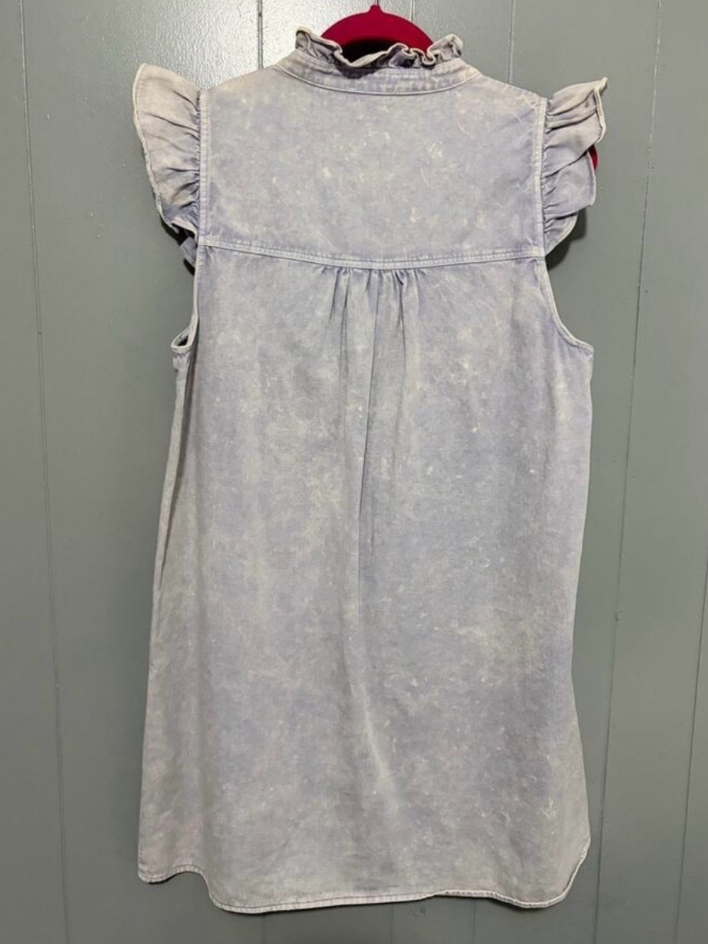 entro Light Blue Ruffled Denim Dress - Picture 4 of 6